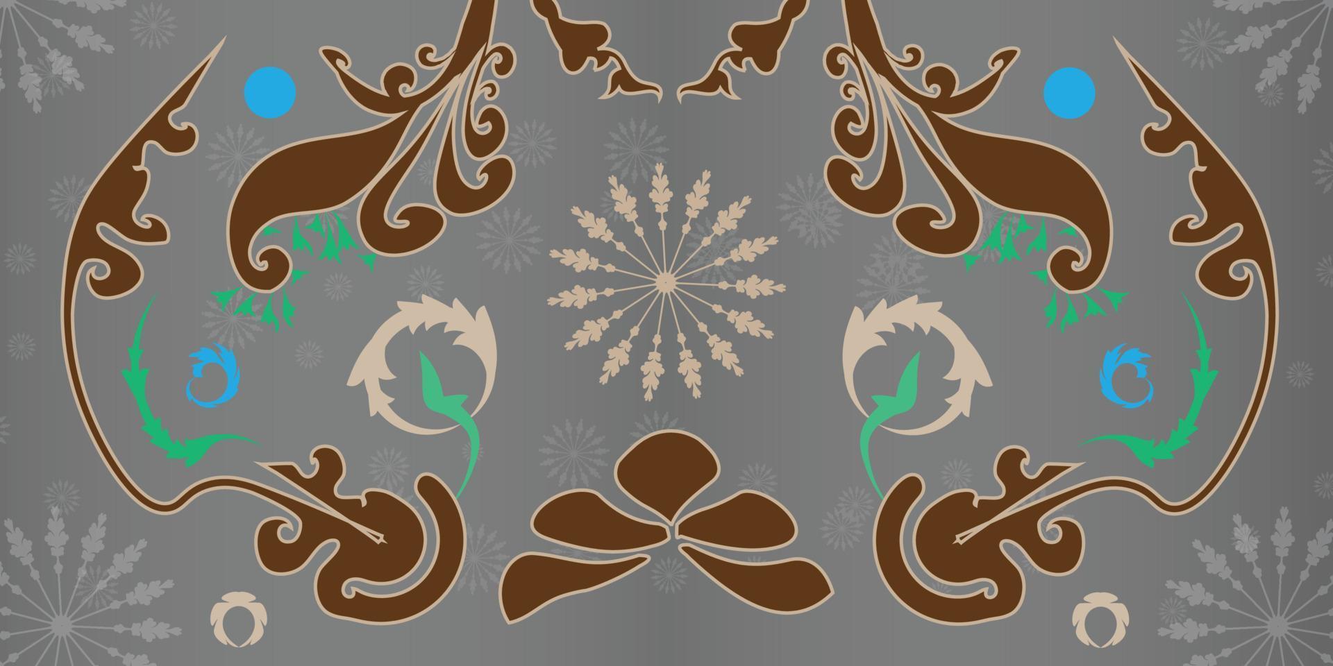 patrón de diseño de textura textil batik fondo gris transparente vector