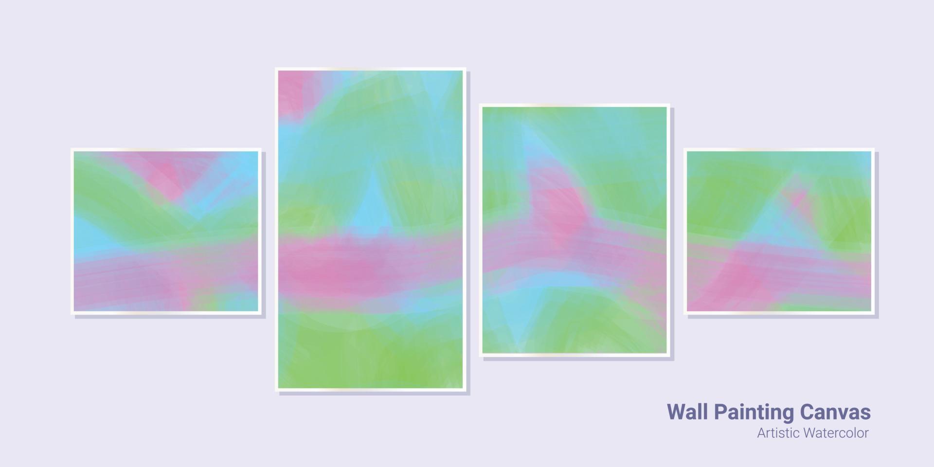 wall painting canvas artistic watercolor vector
