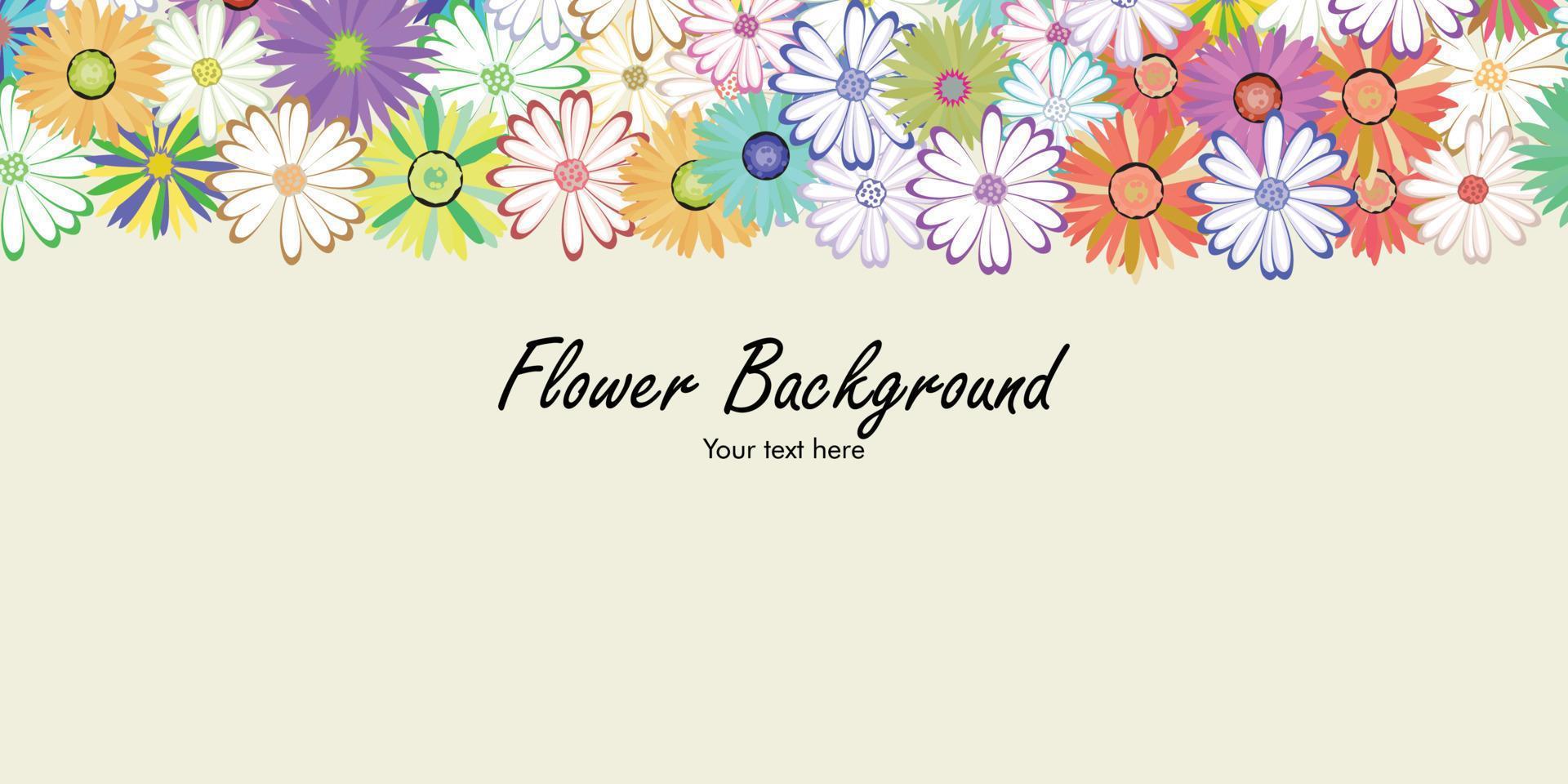 flower background with beautiful colorful flowers. Spring on a white background vector