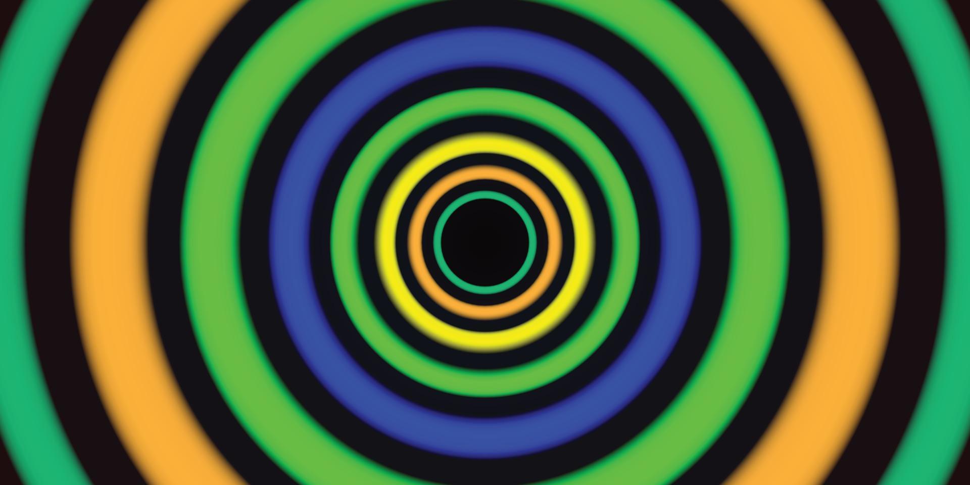 circle background with green yellow orange and blue colors like the passage of time vector