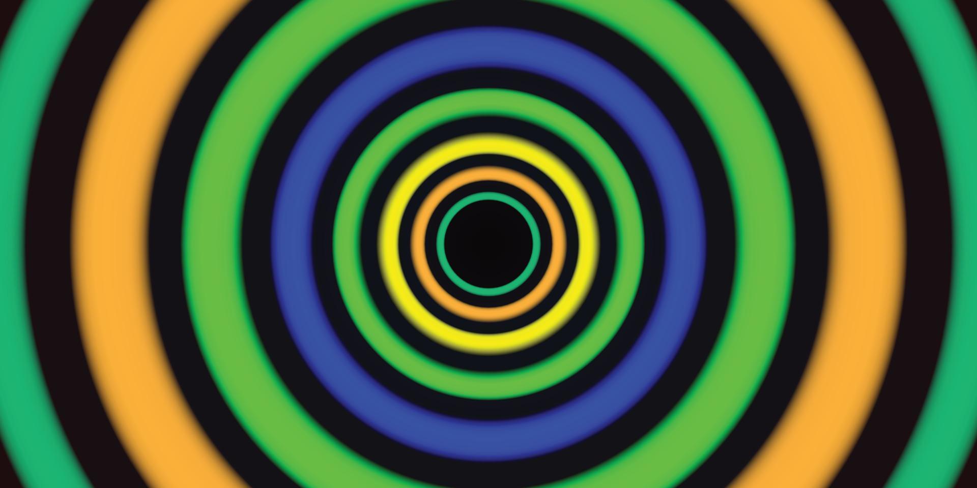 circle background with green yellow orange and blue colors like the passage of time vector