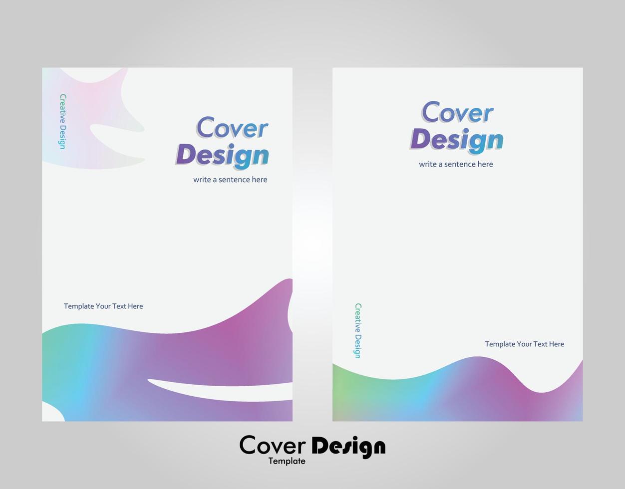 Creative Cover Design Gradient style business vector