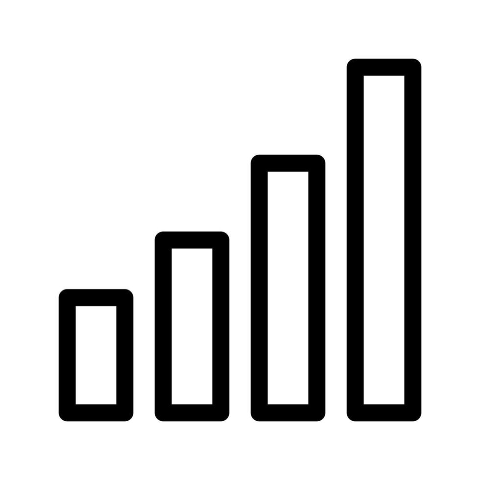 Rectangular diagram signal line style icon vector