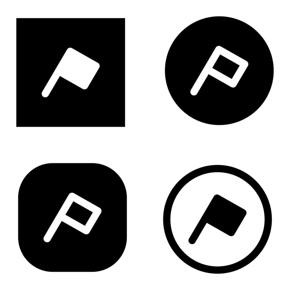 Four kinds flag icon vector