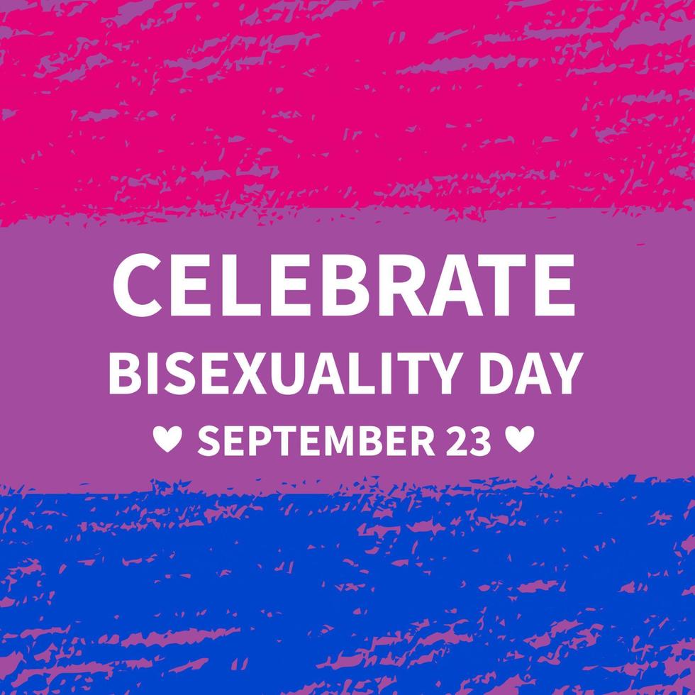 Bisexuality Day typography poster. LGBT community event celebrate on