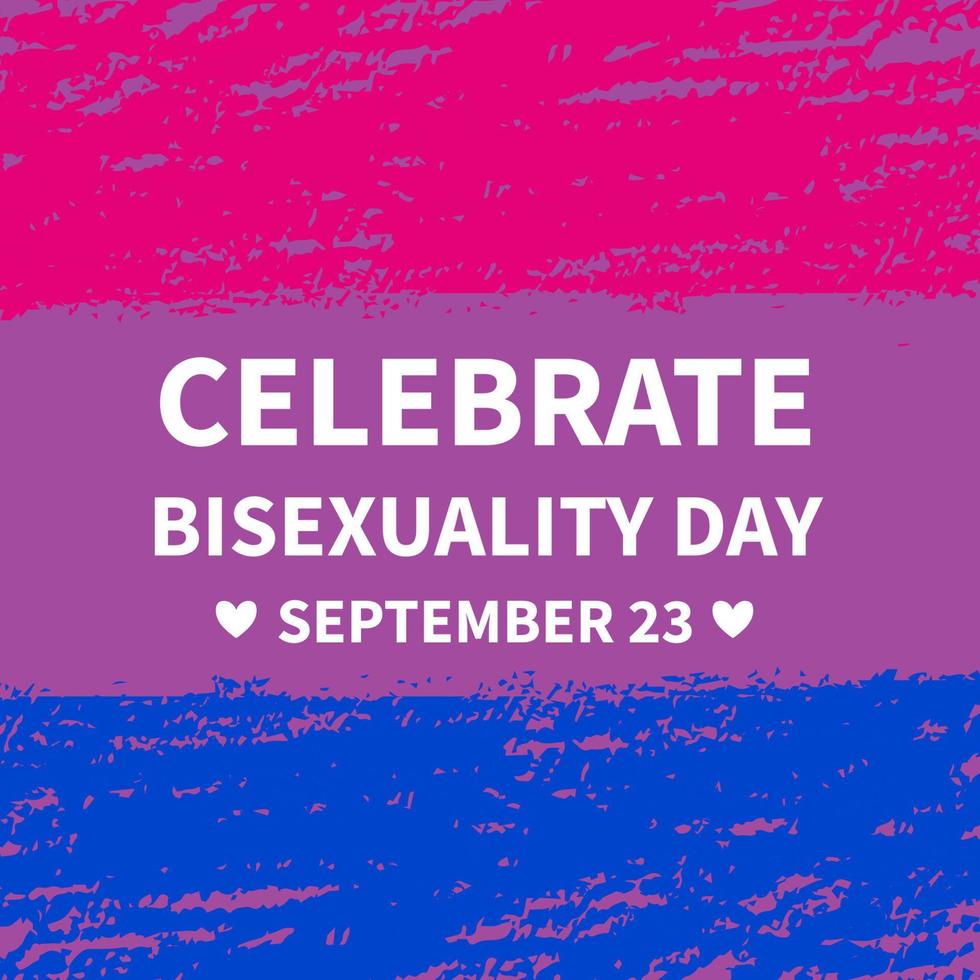 Bisexuality Day typography poster. LGBT community event celebrate on September 23. Vector template for banners, signs, logo design, card