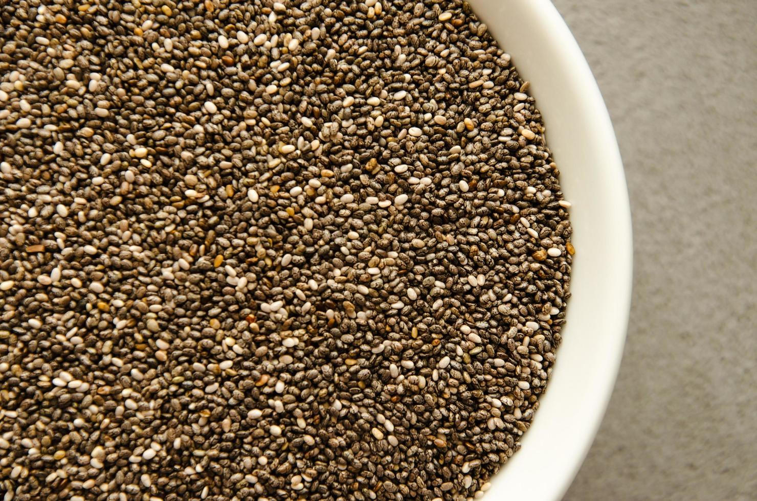 chia seed in a plate view from the top photo