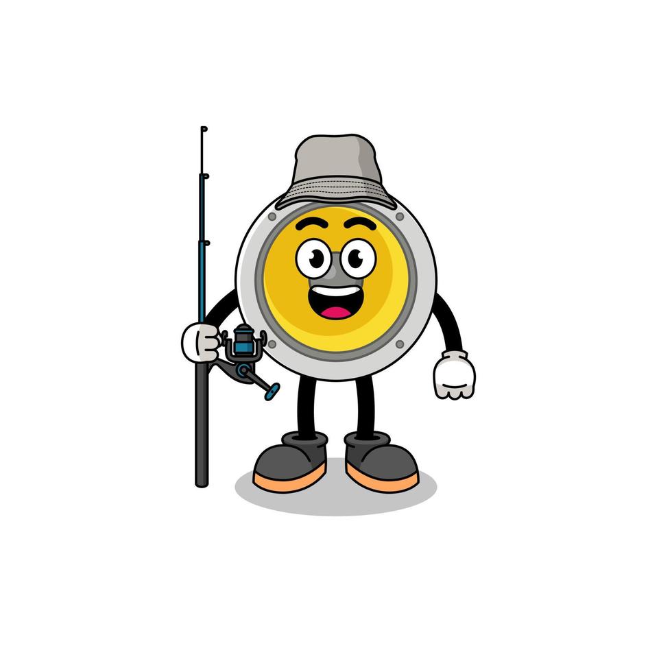 Mascot Illustration of speaker fisherman vector