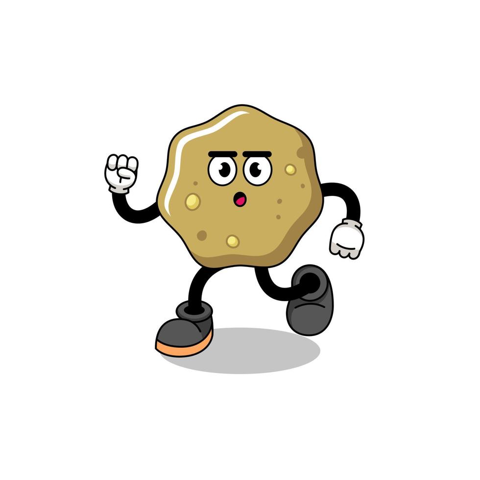 running loose stools mascot illustration vector