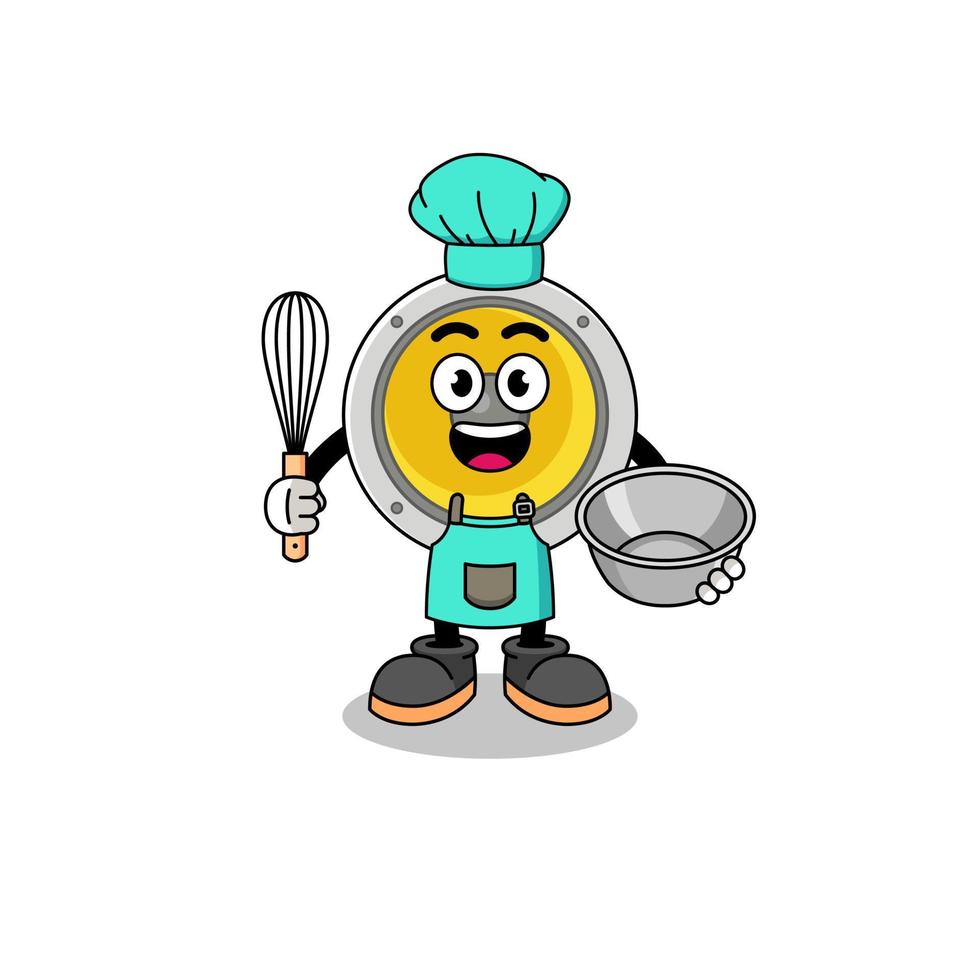 ilustración del orador como chef de panadería vector
