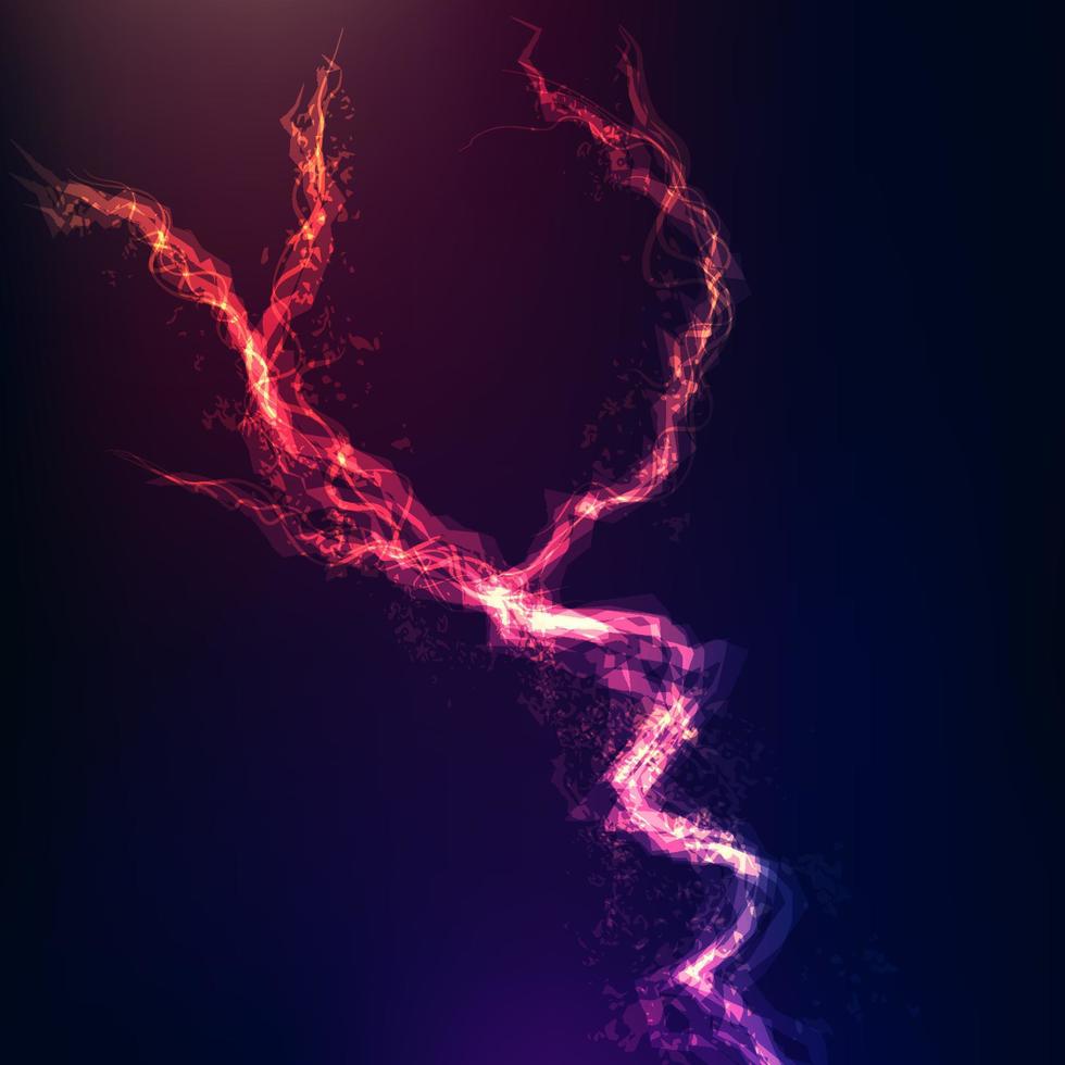 purple lightning element vector