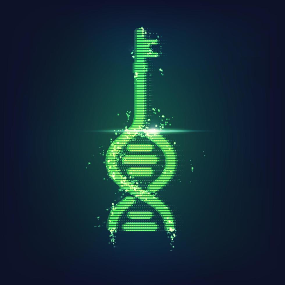 ADN clave verde vector