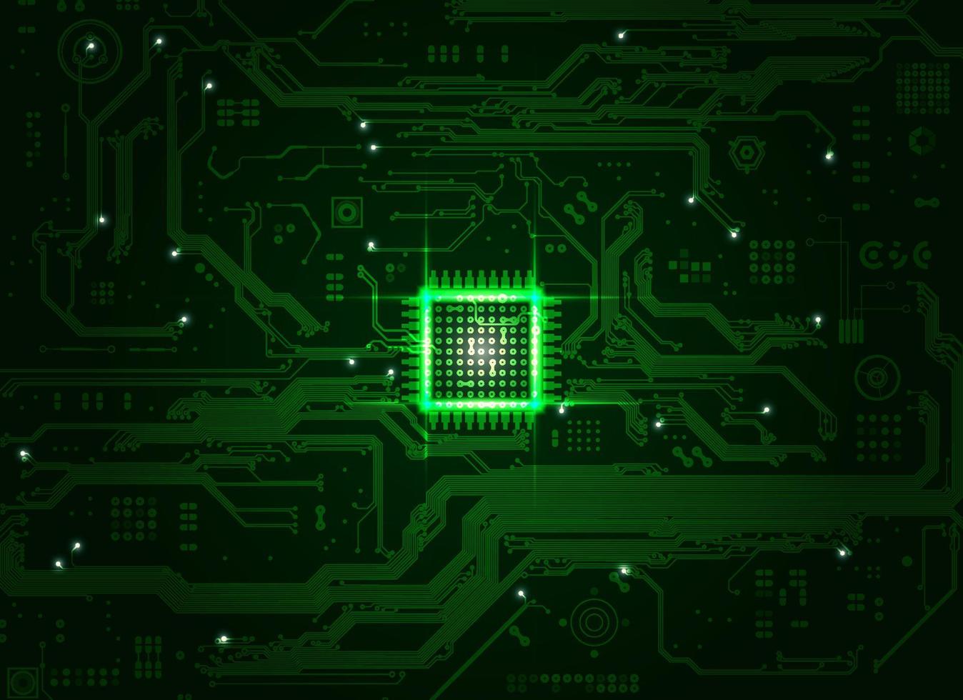 green electronic pattern vector