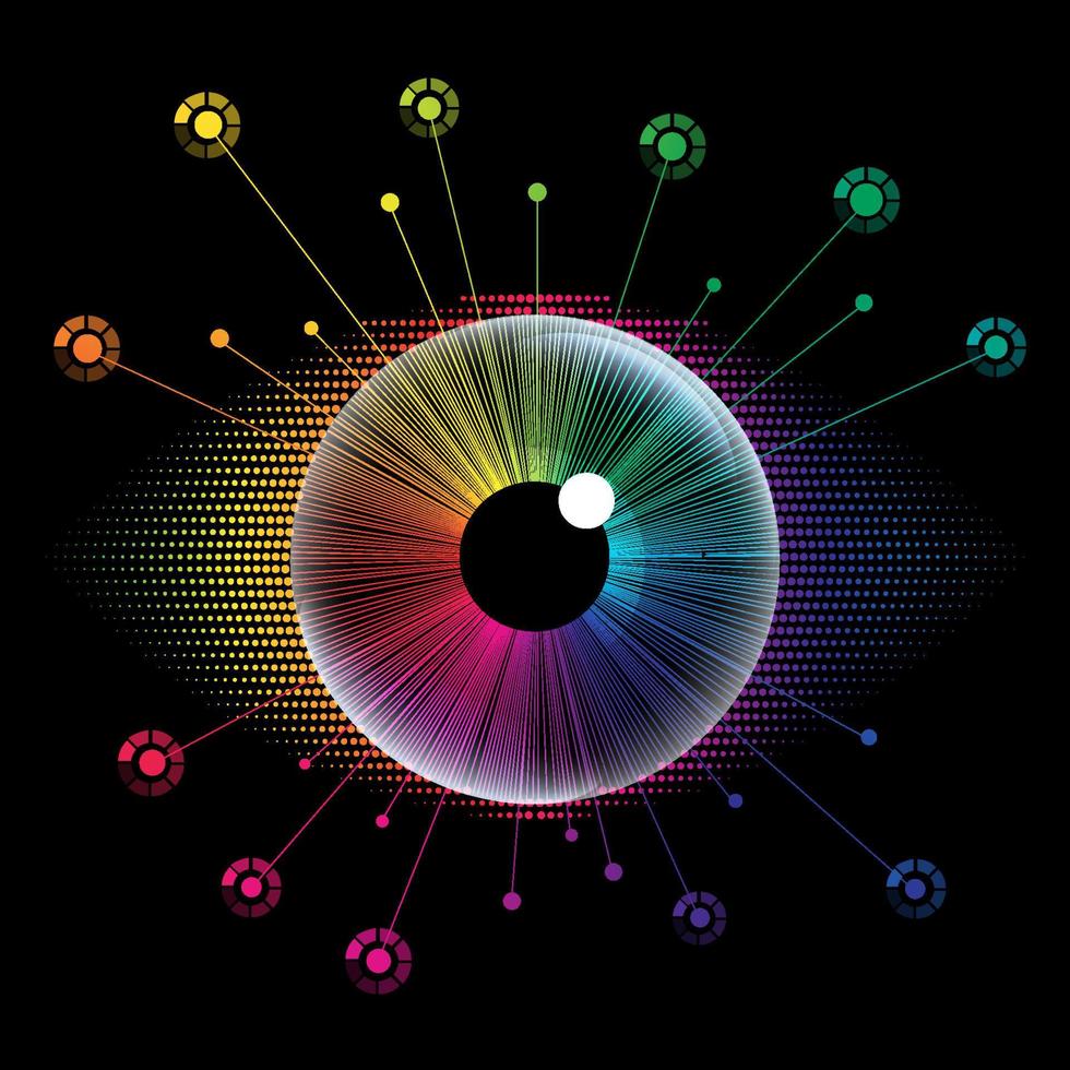 spectrum eye ball vector