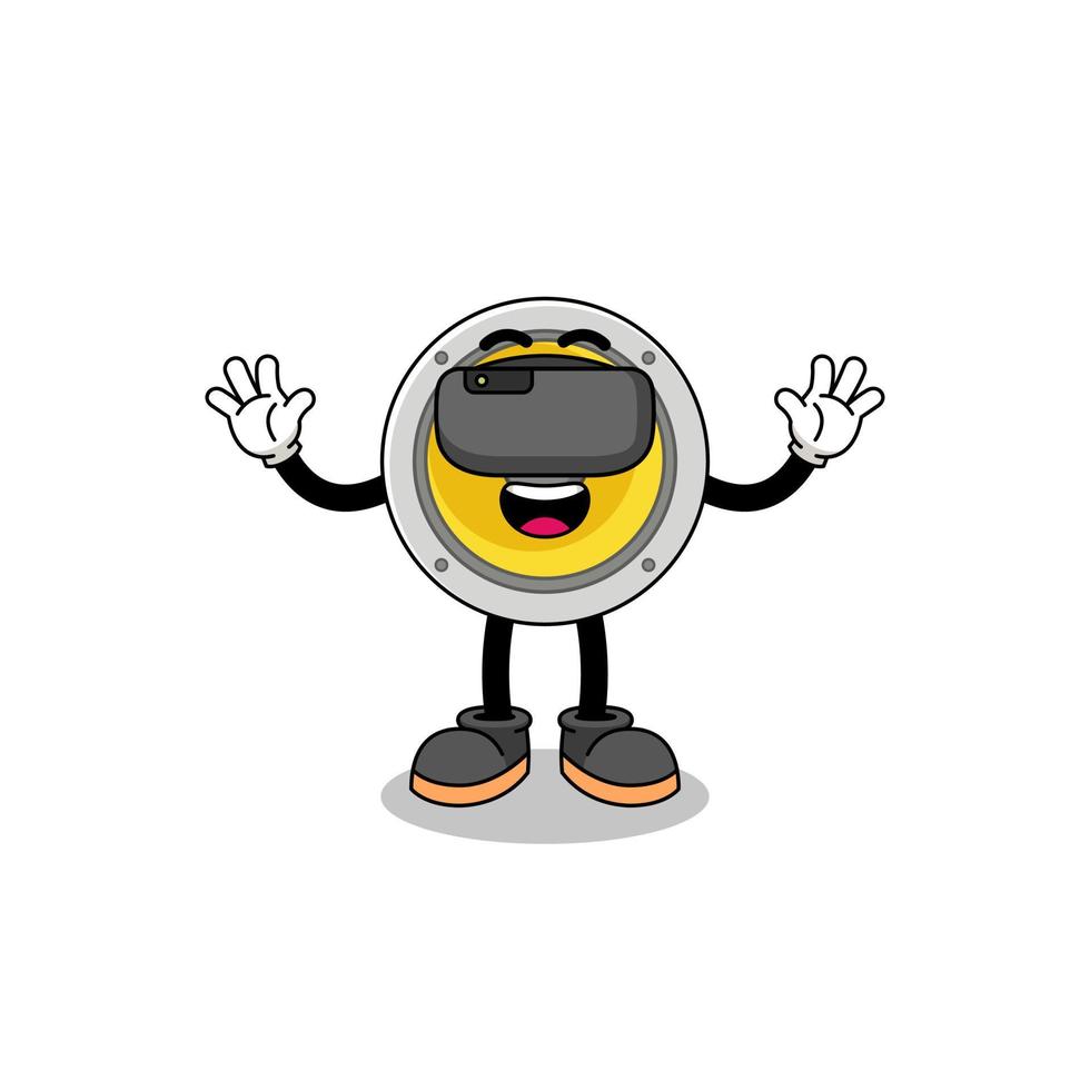 Illustration of speaker with a vr headset vector