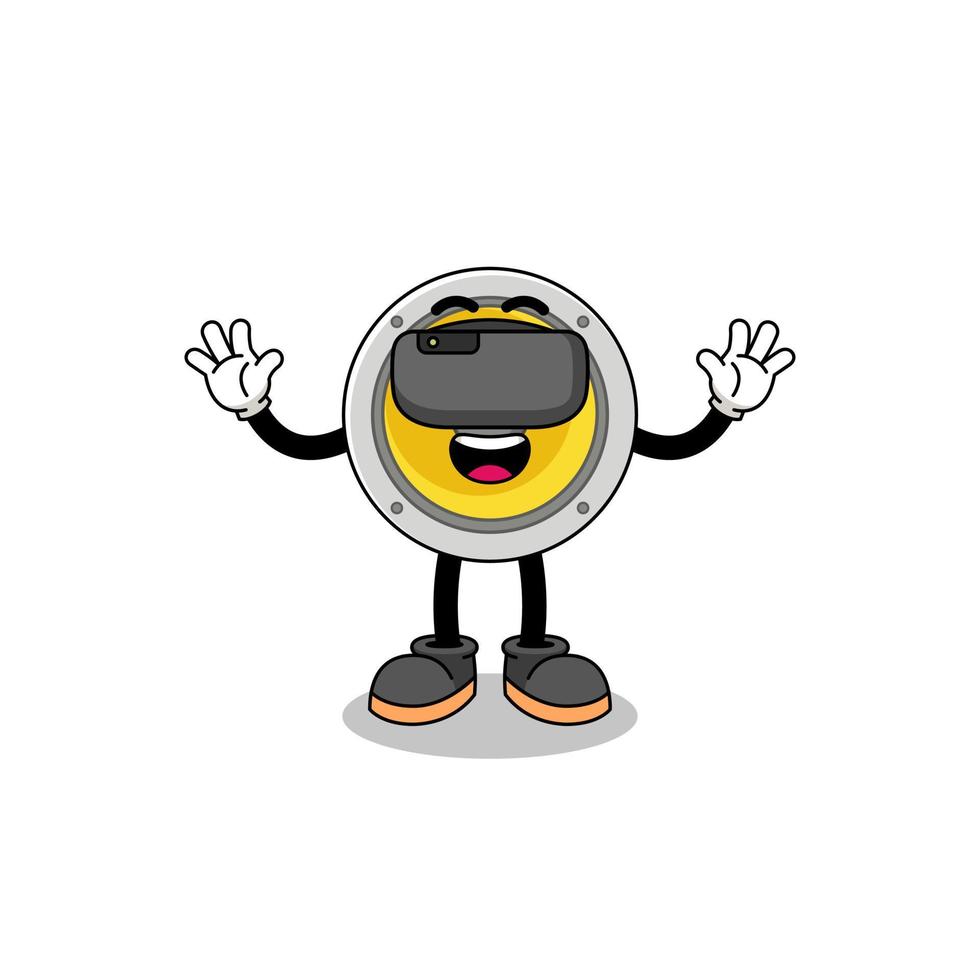 Illustration of speaker with a vr headset vector