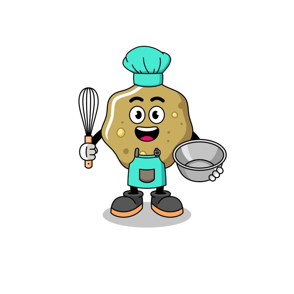 Illustration of loose stools as a bakery chef vector