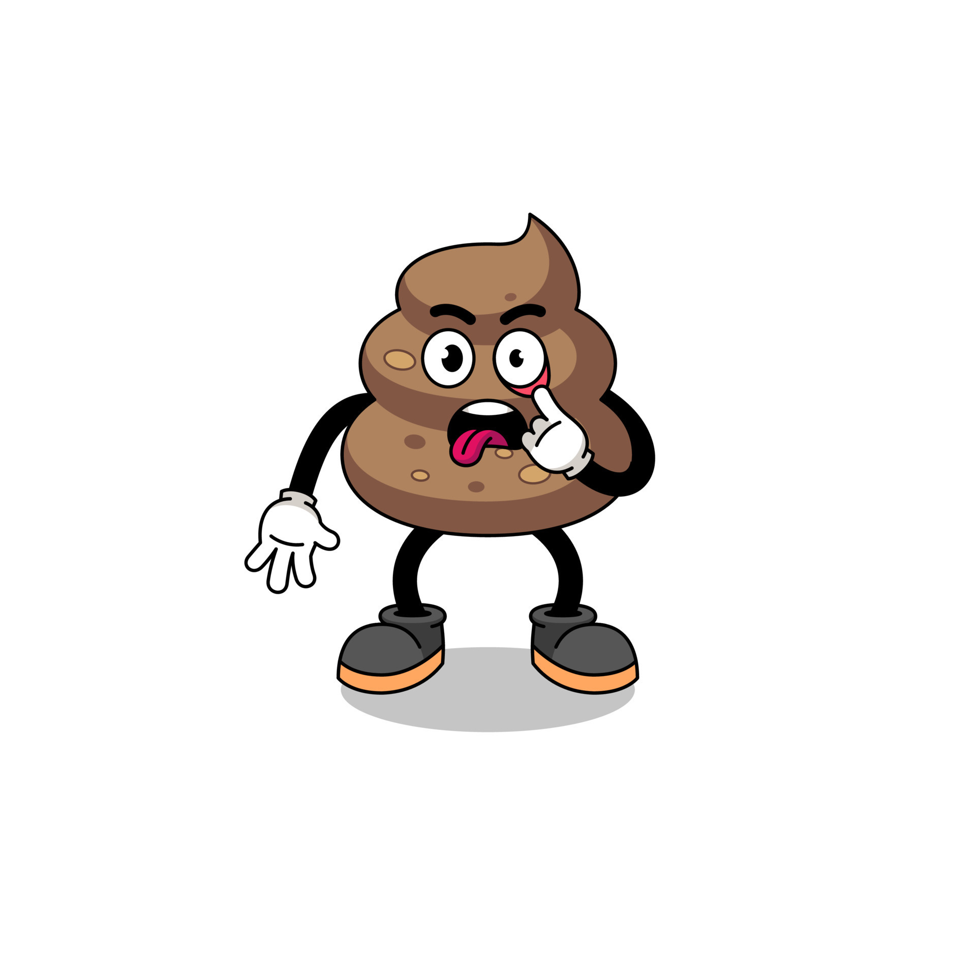 Character Illustration of poop with tongue sticking out 9335231 Vector ...