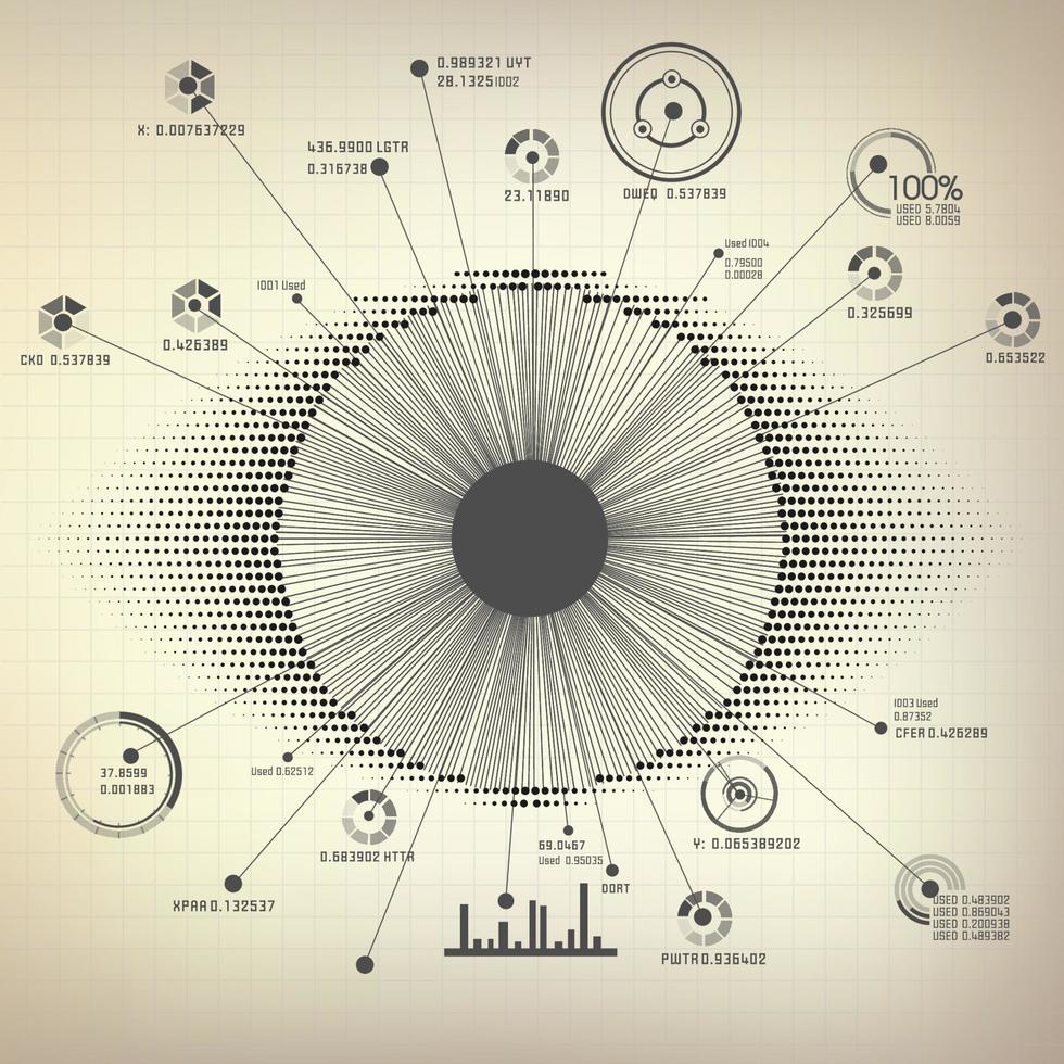 digital eye diagram vector