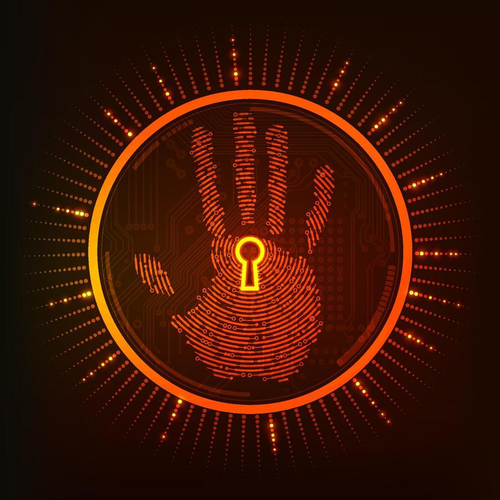 digital handprint pattern vector