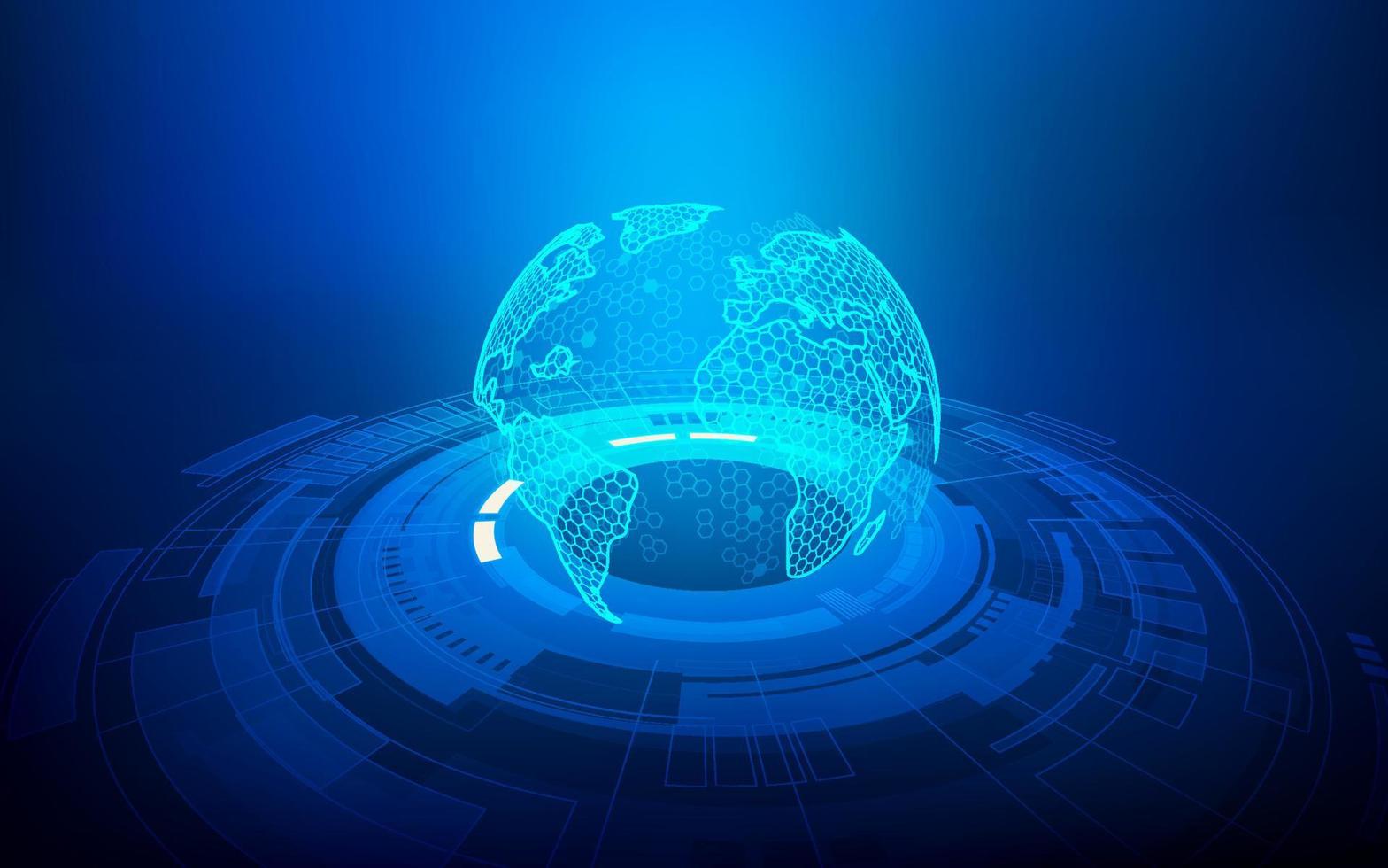 techno globe element vector