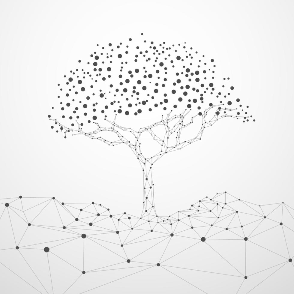 low poly tree vector