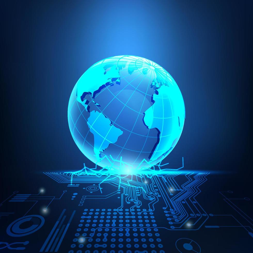 global communication theme vector