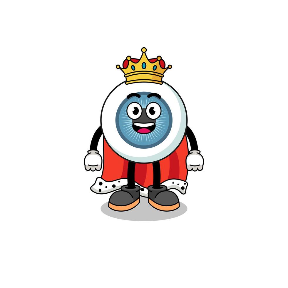 Mascot Illustration of eyeball king vector