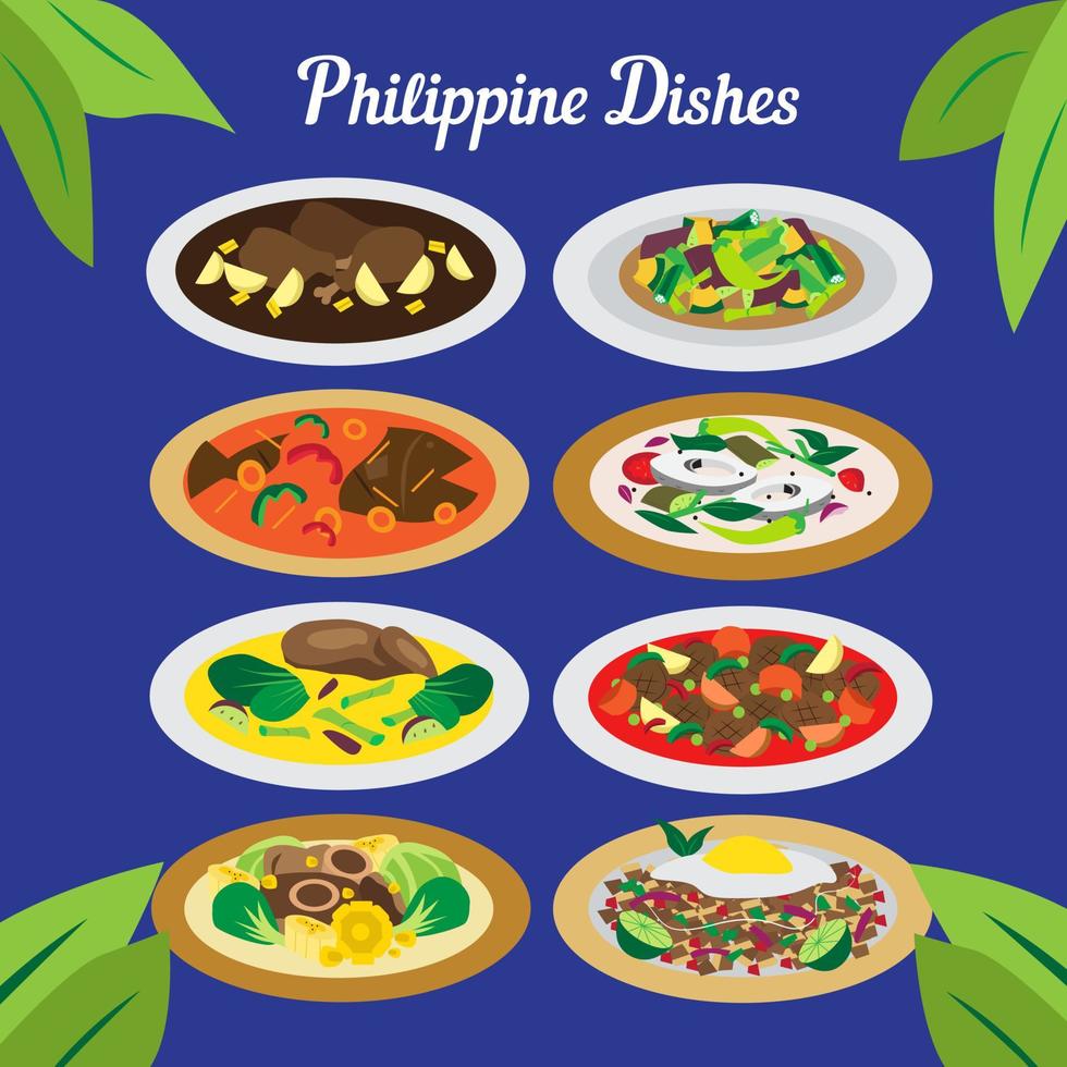 Philippine Dishes Vector Pack