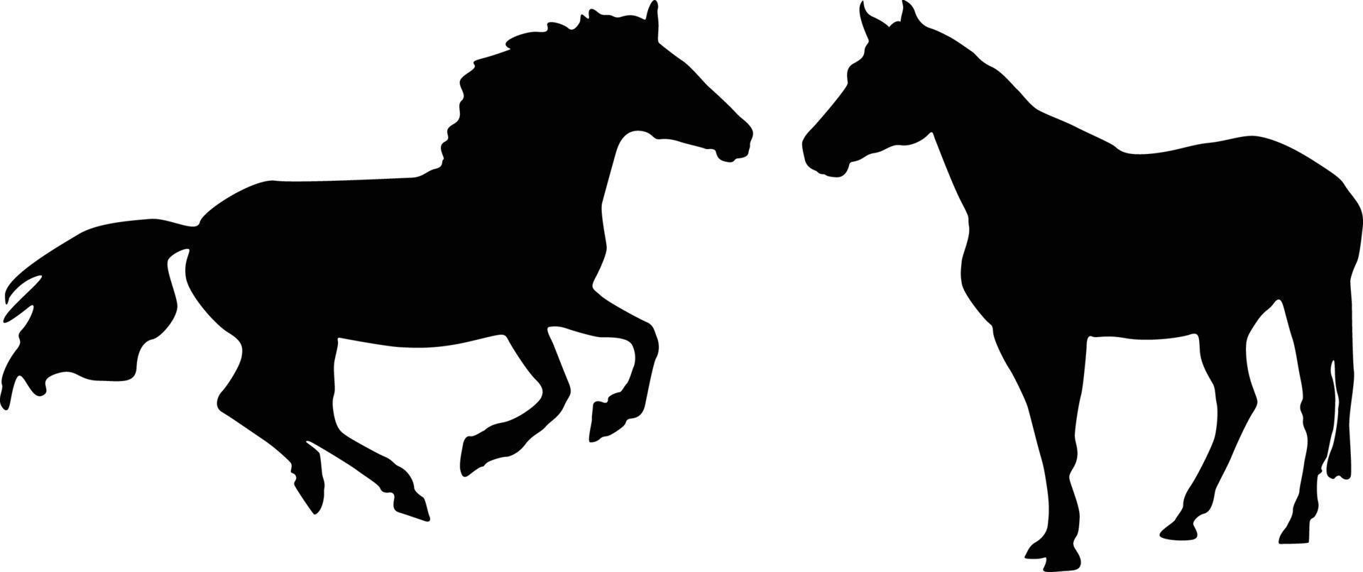 silueta de caballo increíbles diseños de arte vectorial vector