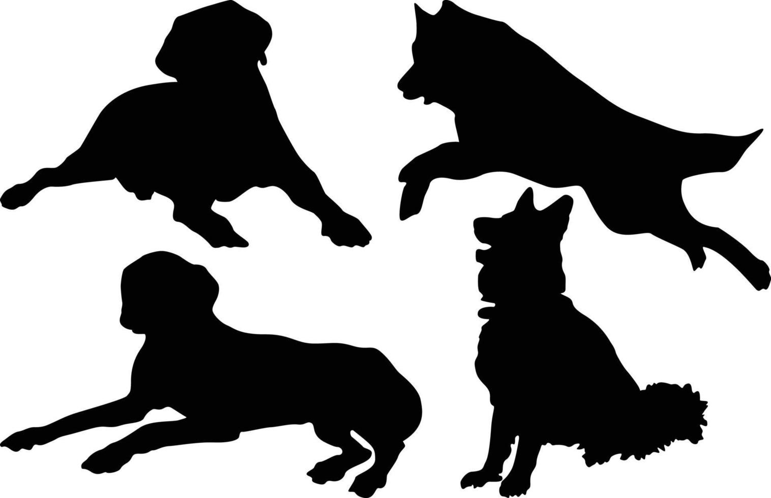 Dog Silhouette Creative Vector Art