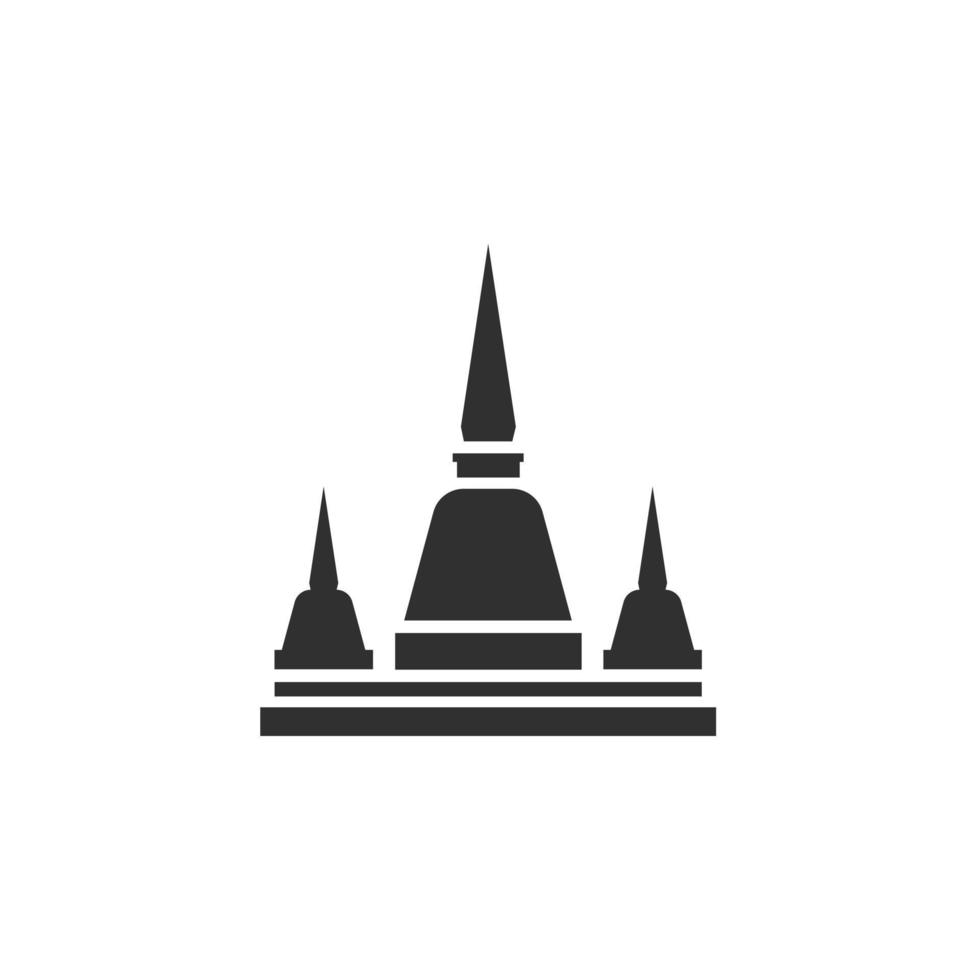 Thailand pagoda icon in trendy flat style isolated on white background. Symbol for your web site design, logo, app, UI. Vector illustration, EPS