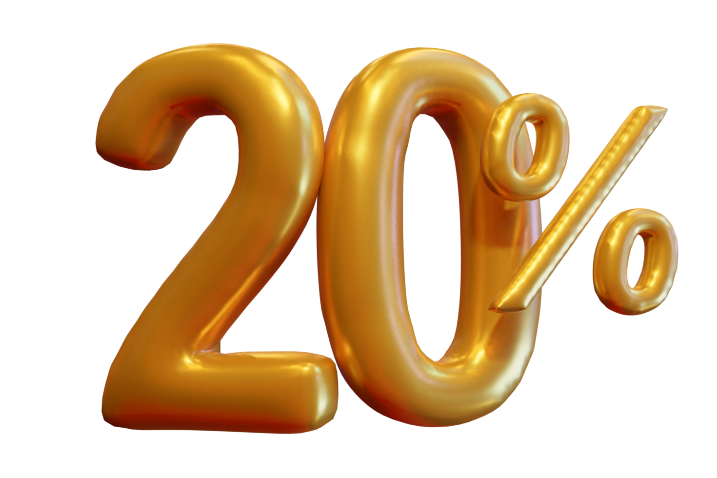 Discount 20 Off 3D Render Promotion Element png