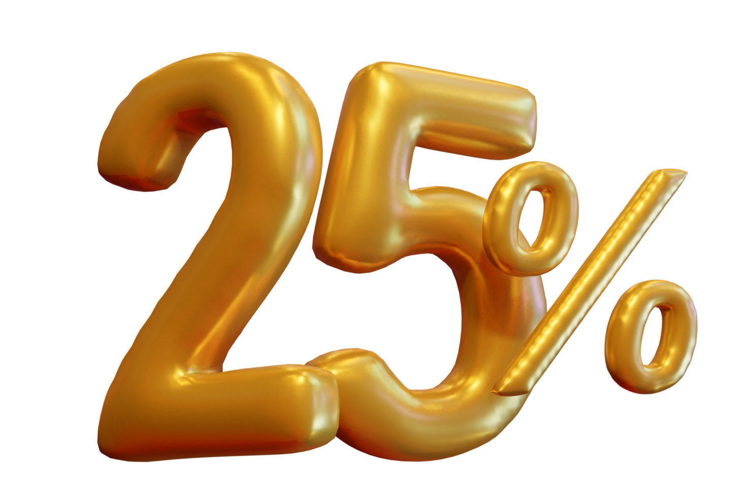 Discount 25 Off 3D Render Promotion Element png