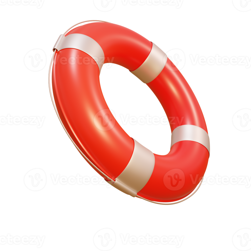 Lifebuoy Ring Isolated 3D Render png