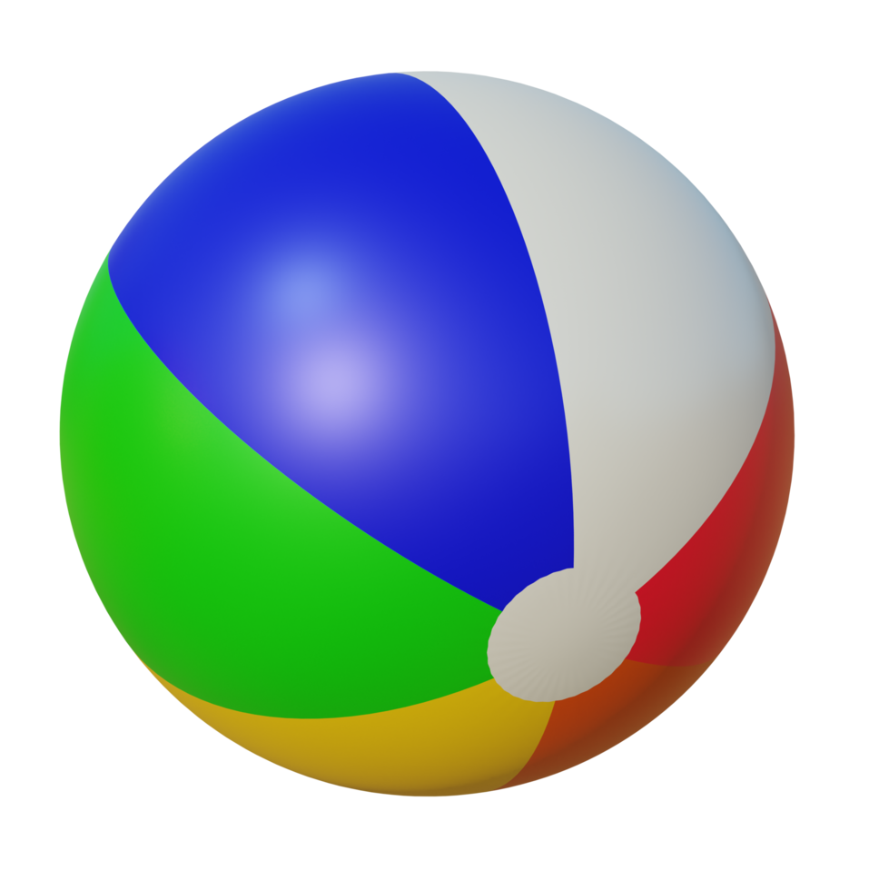 renderização 3d isolada de bola de praia png