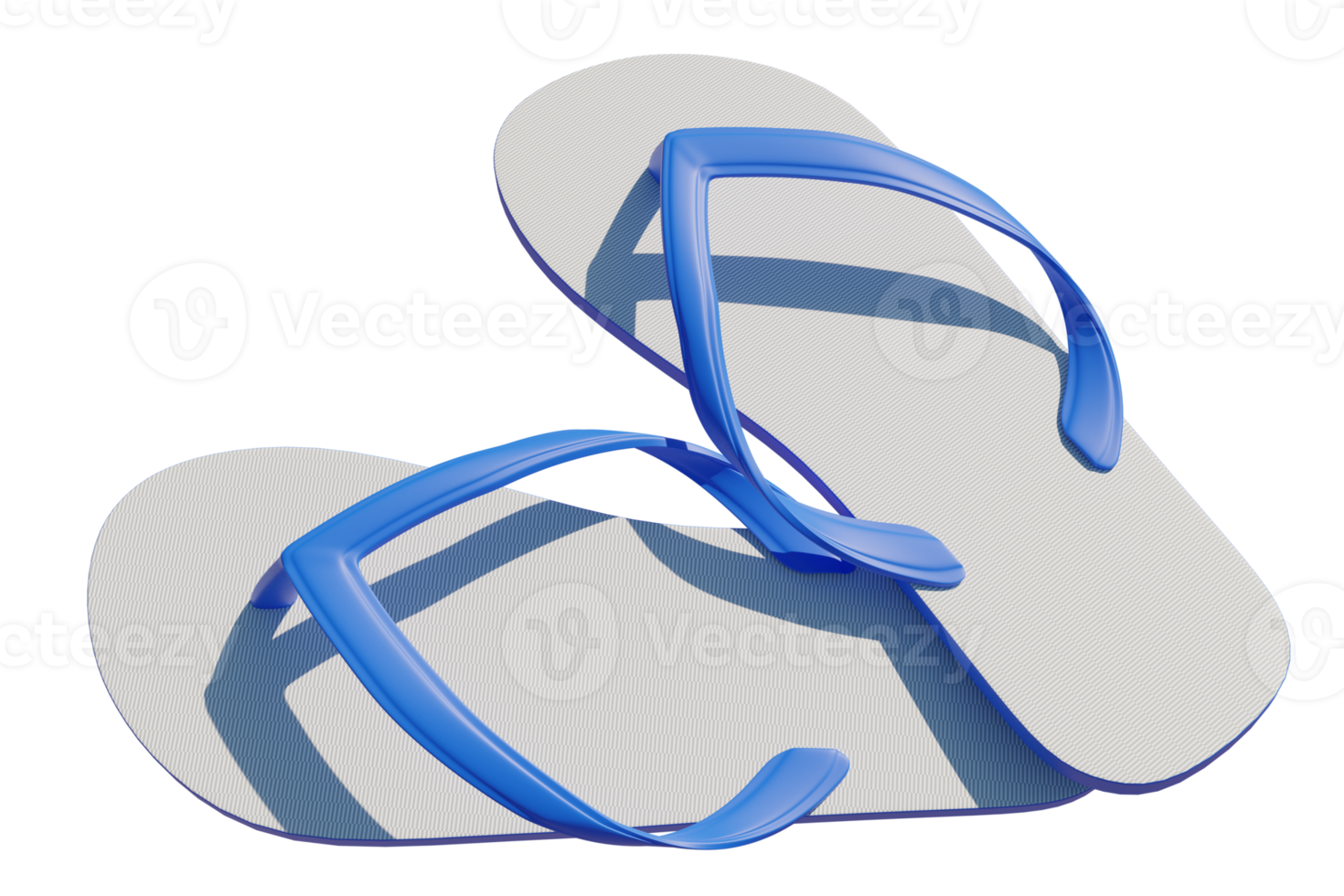 Summer Slipper Composition Isolated 3D Render png