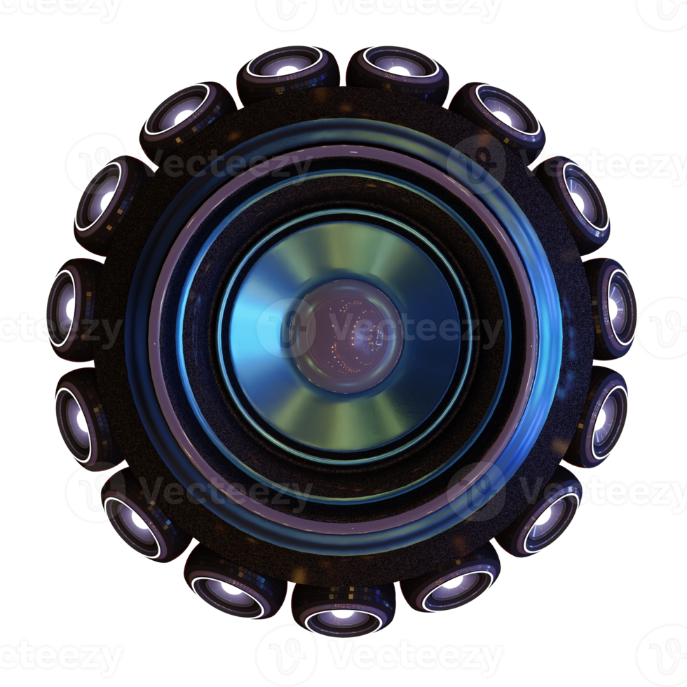 Speaker Background 3D Render Element png
