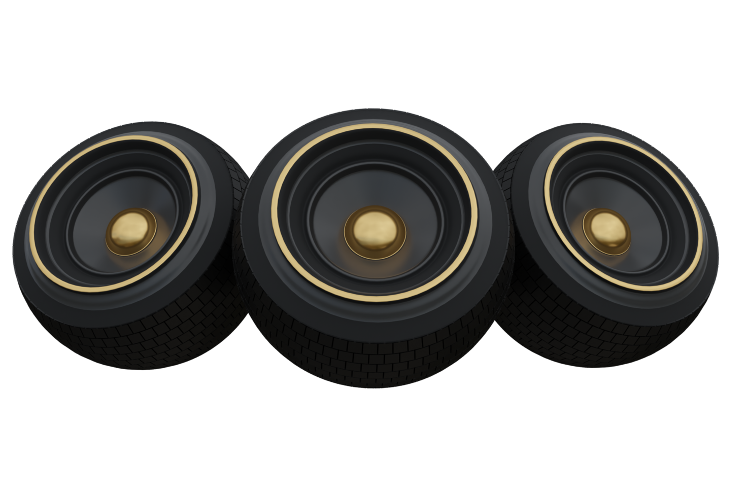 Black Speaker 3D Render Element png