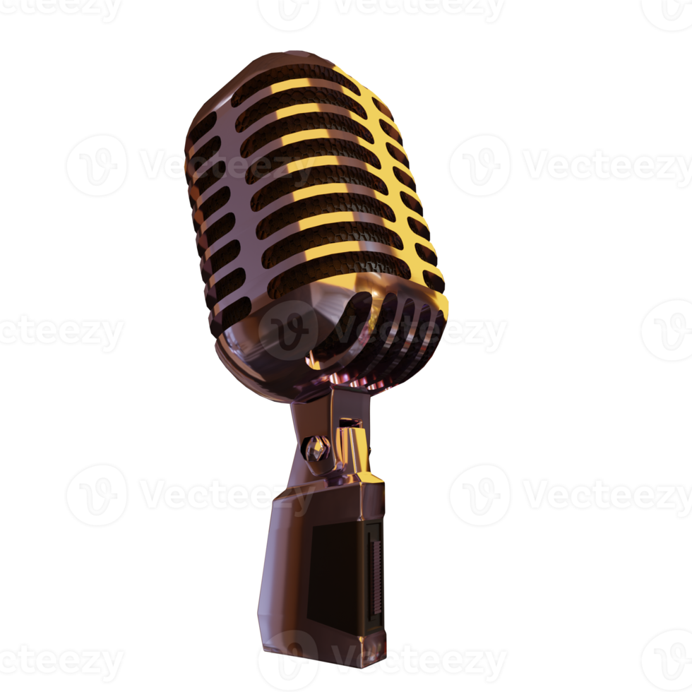 microfoonuitzending of karaoke 3d render-element png