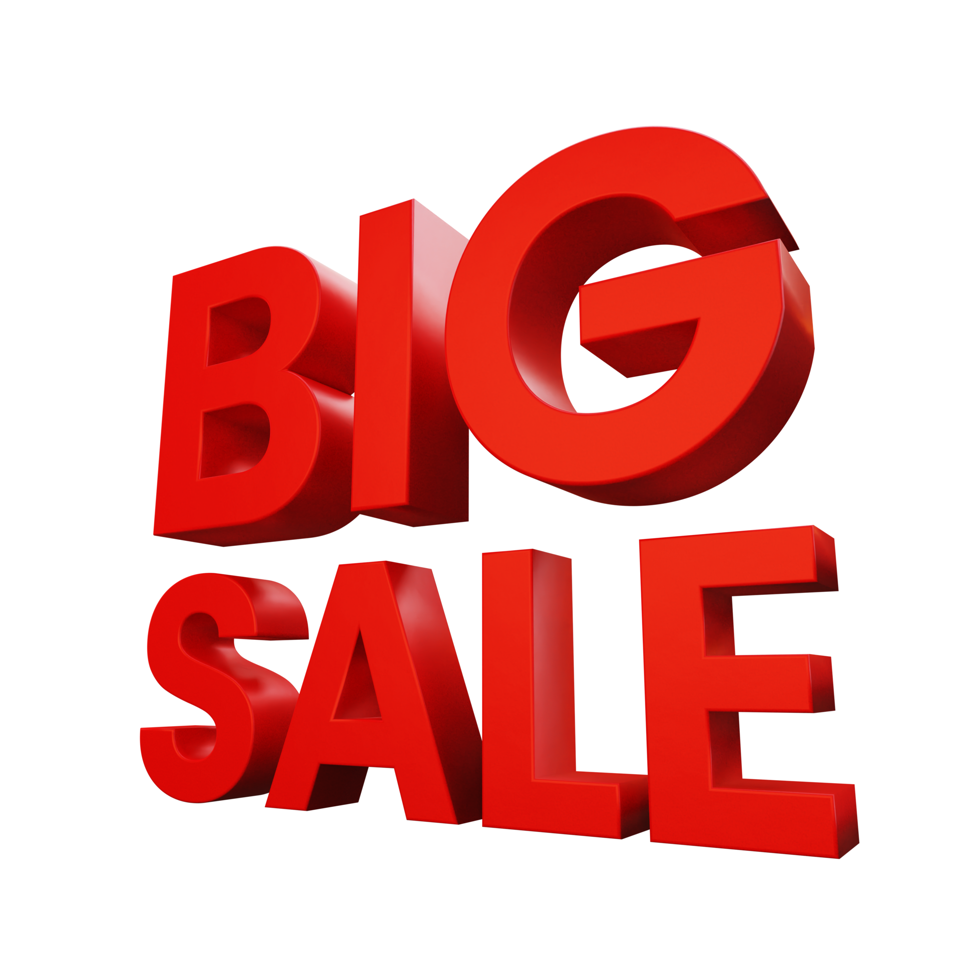 Red Big Sale 3D Render Discount Promotion Element 9335917 PNG