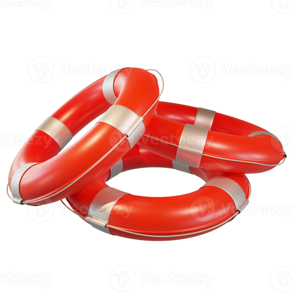 Lifebuoy Ring 3D Render png