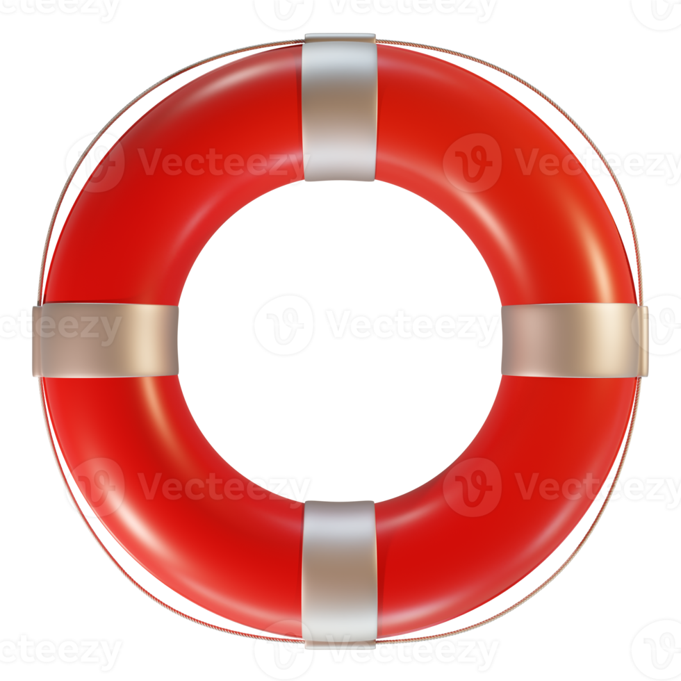 Lifebuoy Ring 3D Render png