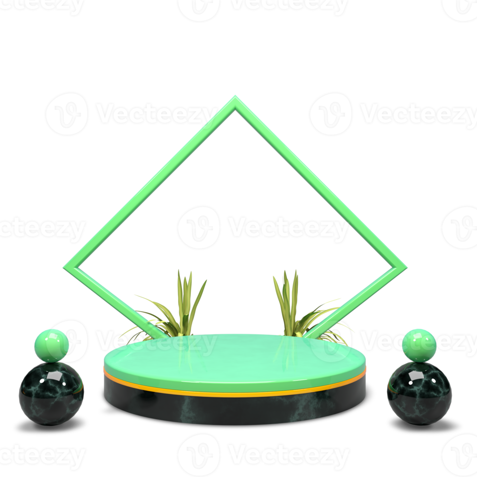 moderno y elegante podio de renderizado 3d para el diseño png