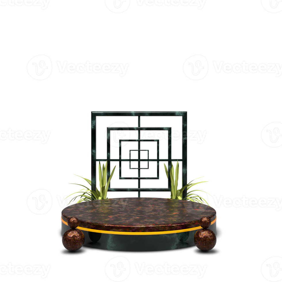 moderno y elegante podio de renderizado 3d para el diseño png