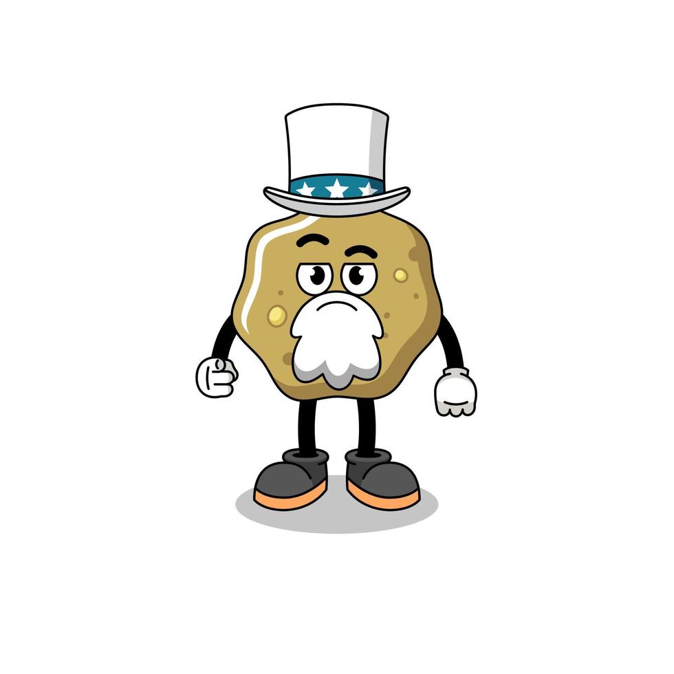 Illustration of loose stools cartoon with i want you gesture vector