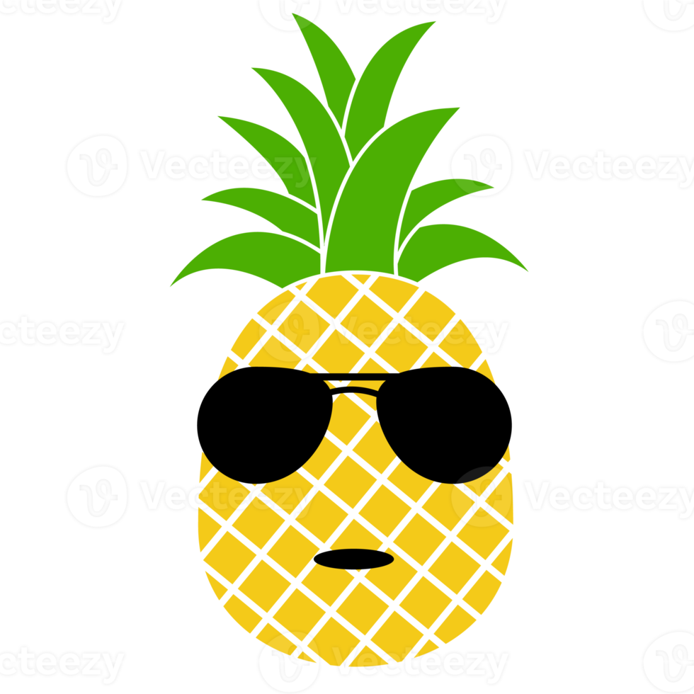 Yellow Pineapple icon. Pineapple tropical fruit. png