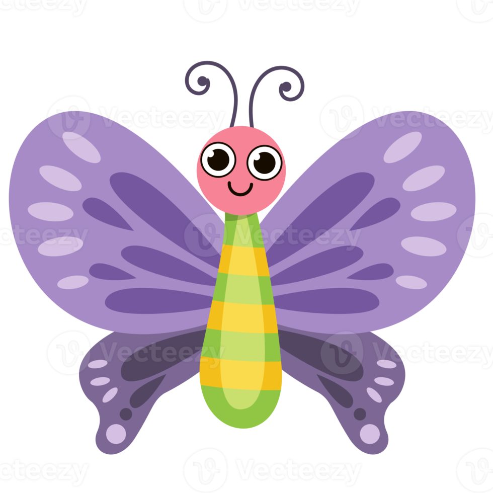 Cute Beautiful butterfly element Design png
