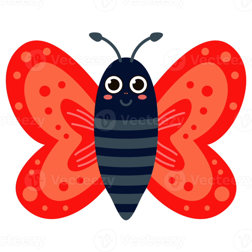 Beautiful butterfly element Design png