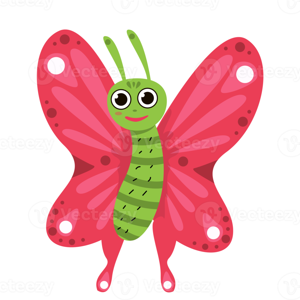 Cute Beautiful butterfly element Design png